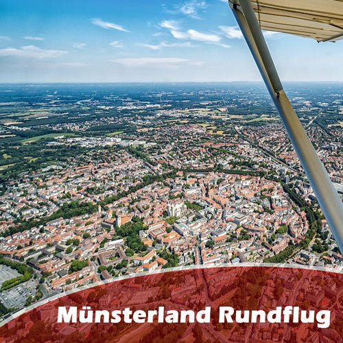 20 Minuten Münsterland Rundflug Gutschein/Ticket - Schnupperflug24 Flugzeug mitfliegen besonderes Geschenk